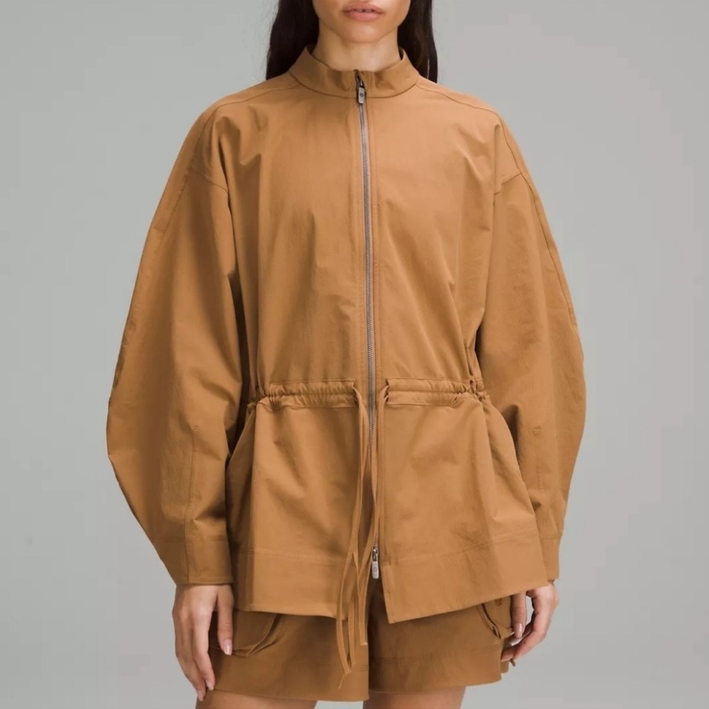 Lululemon | Cinch Waist Stretch Full Zip Shirt Jacket Large Water Resistant